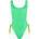 Hurley Дамски бански Hurley Solid Scrunch Moderate One Piece seafoam