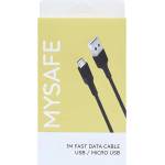 HARAHU MySafe кабел - 1м - MicroUSB - Черен KP25592