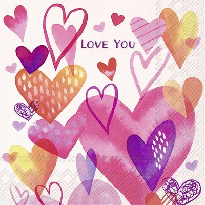 IHR ALMOST LOVE cream velké ubrousky 33x33cm