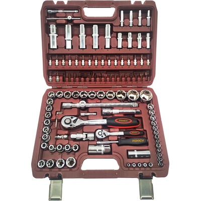 FOXIGY Гедоре комплект 108 бр. 1/2", 1/4" Tресчотки CrV profesional