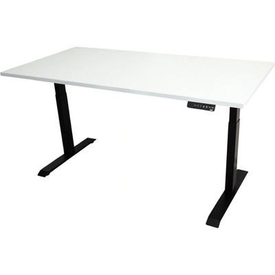 ZLKL Polohovací stôl dvojmotorový 140 x 70 cm čierny / biely P00049-11