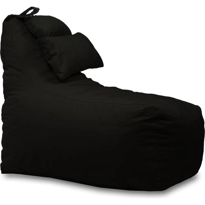 Pufrelax Пуф фотьойл и декортивна възглавница Mirraggio, водоустойчив, Черен