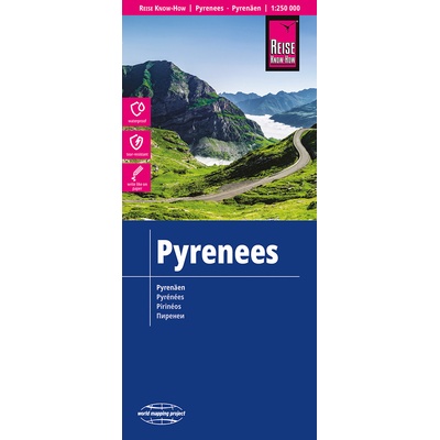 Reise Know-How Verlag mapa Pyrenees (Pyreneje) 1:250 t.