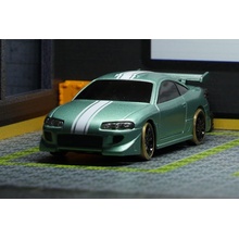 RACING TURBO C62 DRIFT RC Car RTR zelená s pruhem TB-C62 1:76