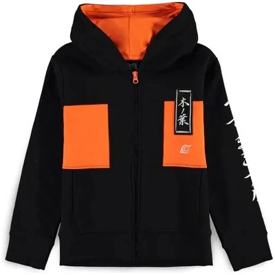 Naruto Shippuden Hidden leaf village Boys Zipper Hoodie Black