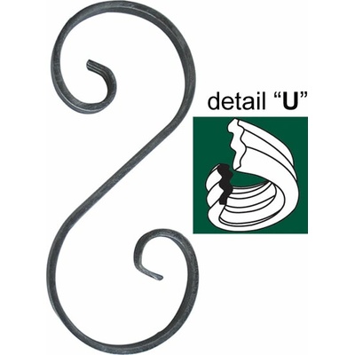 umakov-cz Element tvarovaný,kovaný prvek 200x85, 12x6mm – Hledejceny.cz