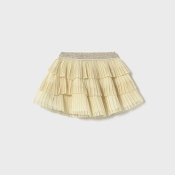 MAYORAL Пола тюл плисирана в цвят шампанско за мини момиче Майорал