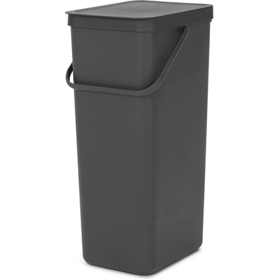 Brabantia Кош за смет за разделно събиране Brabantia Sort&Go 40L, Dark Grey (1004140)