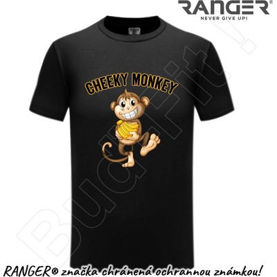 Ranger tričko motív Cheeky Monkey čierna