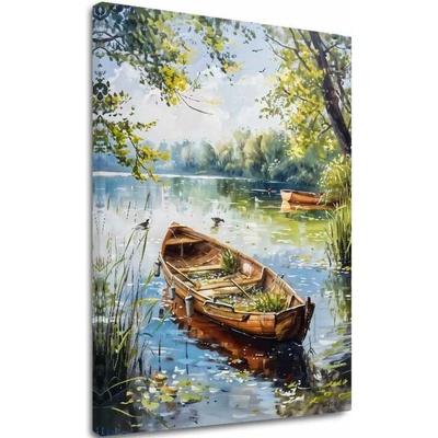 Obraz krajiny na plátne Osamelý jazdec - 60x90 cm