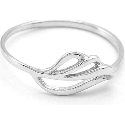 B&B Goldinvestic Zlatý prsten vlnky bílé zlato N4211