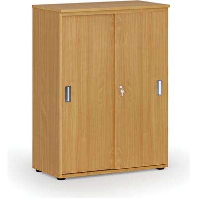 Primo Kancelárska skriňa so zasúvacími dverami WOOD, 1087 x 800 x 420 mm, buk