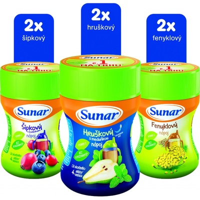 Sunar rozpustný nápoj mix karton A 6x200g