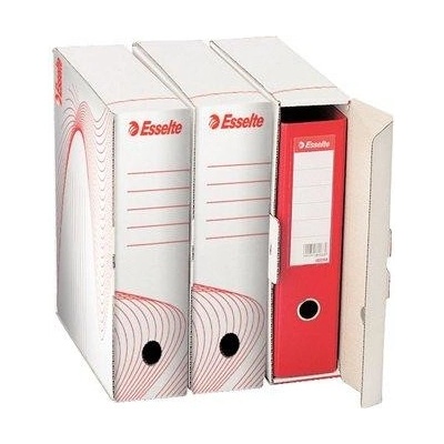 ESSELTE Archivačná krabica na šanóny, 97 mm, recyklovaný kartón, "Standard" , biela