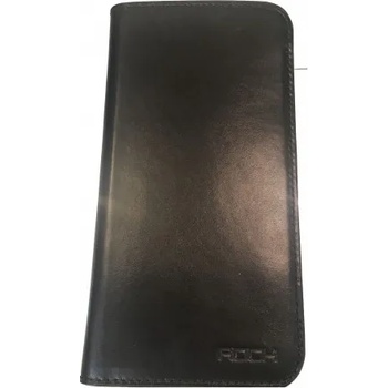 Image 1 of HTC Страничен калъф естествена кожа Rock за HTC One M8 черен