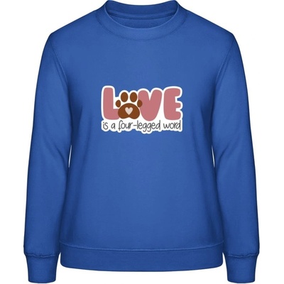 AWDis Sweat mikina Design s tématem Pes a Láska Královská modrá