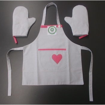 CEDR dětská sada obsahující zástěru a 2 chňapky