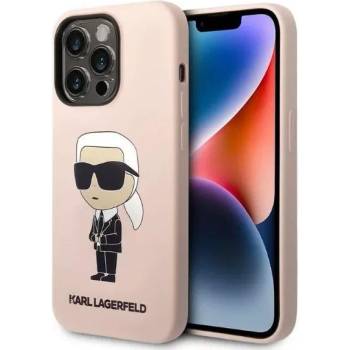 KARL LAGERFELD iPhone 14 Pro Max 6, 7" hardcase pink Silicone Ikonik (KLHCP14XSNIKBCP)