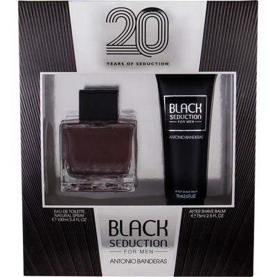 Antonio Banderas Seduction in Black pre mužov EDT 100 ml + balzám po holenie 75 ml darčeková sada
