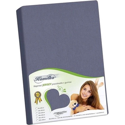 Bellatex jersey prostěradlo šedé 160x200