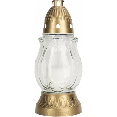 Lampa hřbitovní KORINT skleněná 115g d11x26cm bílá