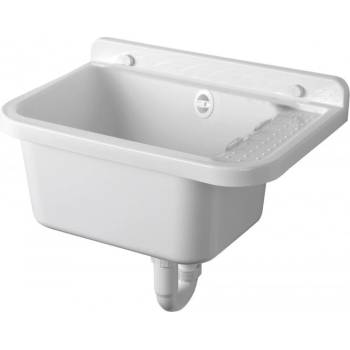 Sapho Závěsná výlevka s odkládací plochou 50x34cm, plast, bílá - PI5050