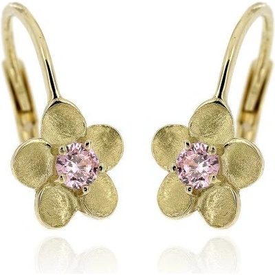 Zlatnictví U Kostela dámské náušnice růžové kytičky žr 701478107