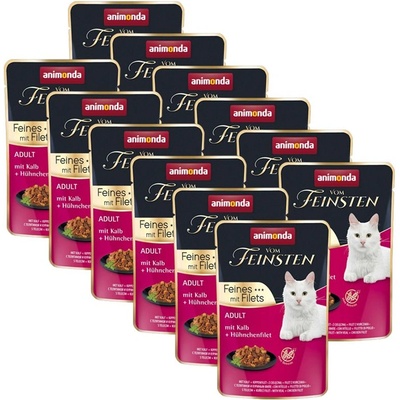 Animonda Vom Feinsten Cat Adult – teľacie a kuracie filety 12 x 85 g