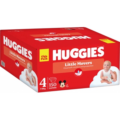 Huggies Little Movers 4 7 - 18 kg 50 ks