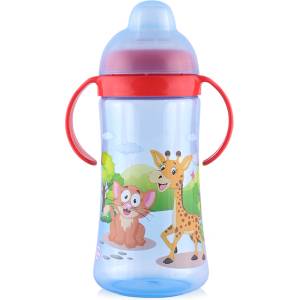 Lorelli Спортна бутилка с дръжки и мек накрайник Lorelli - 330 ml, Синя (10200910001)