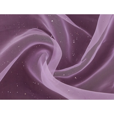 Organza s hvězdičkami s hologramem Varianta: 4 lila, Balení: 1 m