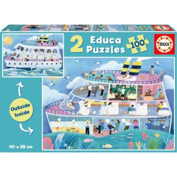 Educa - Puzzle Inside/Outside Vessel - 100 piese