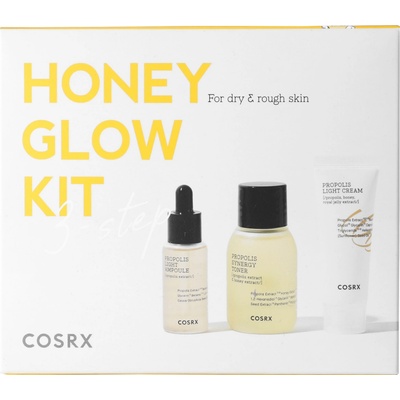 Cosrx - Honey Glow Trial Kit - Upokojujúca sada s propolisom - Upokojujúce tonikum - 30 ml + Protizápalová ampula - 10 ml + Ľahký krém - 15ml