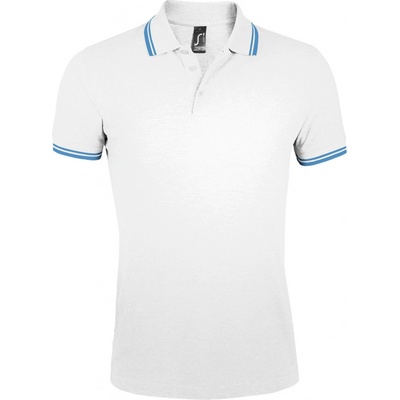 Soľs Pasadena pánske polo triko white aqua