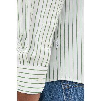 Les Deux Памучна риза Les Deux мъжка в бяло със стандартна кройка с яка с копче LDM410206 (LDM410206)