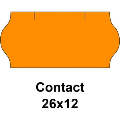 Cenovkové etikety Contact 26x12 oranžové