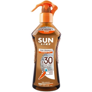 Sun Like Carotene+ Масло за бърз загар и защита, SPF30, 200 ml