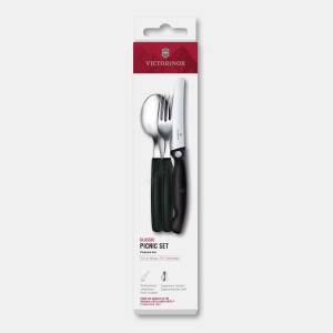 Victorinox - Комплект прибори за пикник SWISS CLASSIC, 3 части, черен (GG700)