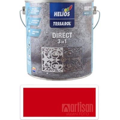 Tessarol Direct 3in1 antikorozní barva na kov 2,5L červená RAL 3000