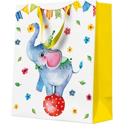 PAW Dárková taška CIRCUS ELEPHANT, velká 26,5x33x13,5 cm