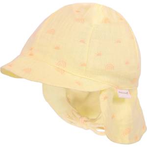 maximo Шапка с козирка maximo Baby's Peak Cap with Tie + Muslin Neck Protector Cap - Narzisse / Sonne - размер 47 cm (904-6332-0715)
