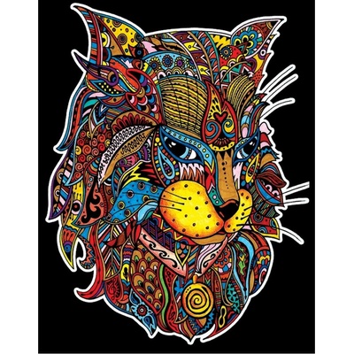 Velvetová maľovanka ColorVelvet Mačka Fantázia 47x35 cm