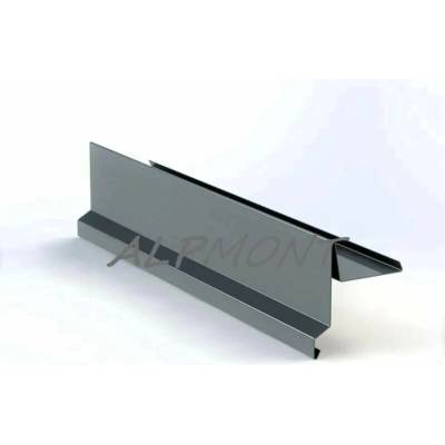 Závětrná lišta klasik r.š.250mm s okapnicí Al Hliník 0.7mm lakovaný RAL 7037 prachová šedá STORM dl.2m