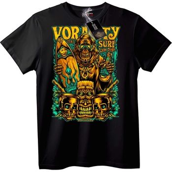 NOONEBRAND Тениска Voracity Череп Сърф - L, Black