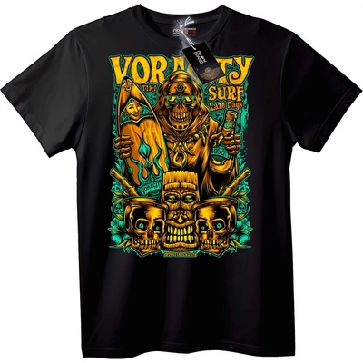 NOONEBRAND Тениска Voracity Череп Сърф - L, Black