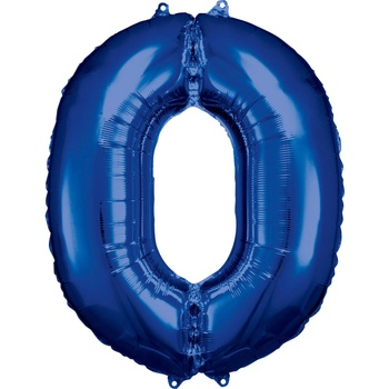 Amscan Фолиев балон - число 0 (син) 86 см