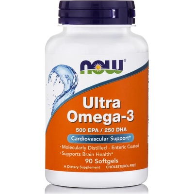 NOW Хранителна добавка Ултра Омега 3, Now Foods Omega-3 500 EPA / 250 DHA 90Softgels