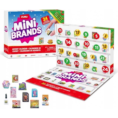 MINI BRANDS ADVENTNÍ KALENDÁŘ 24 PŘEKVAPENÍ ZURU 4 EXKLUZIVNÍ FIGURKY