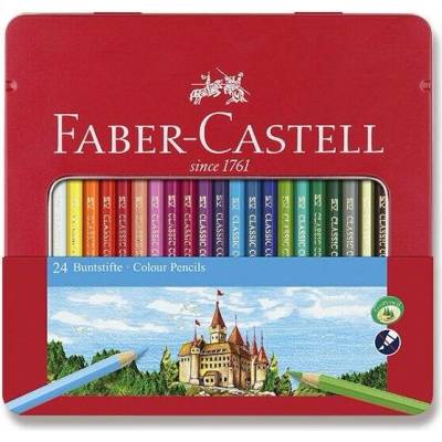 Faber-Castell pastelky 24 barev v plechové krabičce 115824