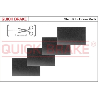 QUICK BRAKE Protihluková folie, brzdové oblożení (posunovací deska) W1299